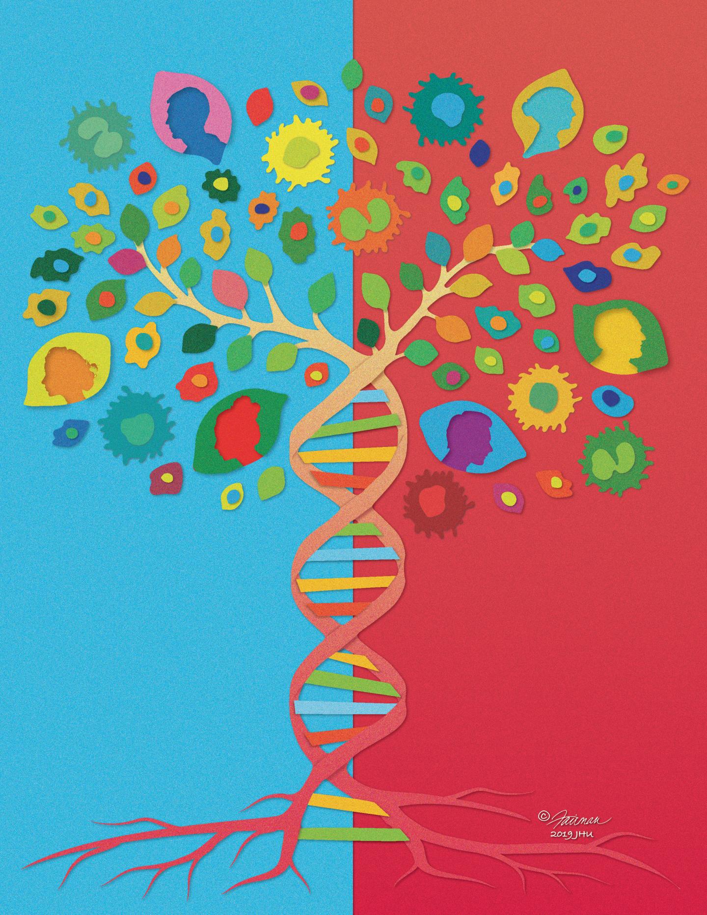 Lung Cancer Genomics Illustration