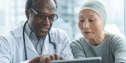 Cancer Patient with Doctor