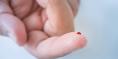 finger prick blood test