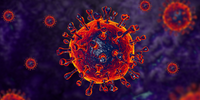 Illustration rendering of the sars-cov-2 virus that causes covid-19