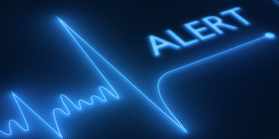 electrocardiogram that flattens, indicating a cardiac arrest