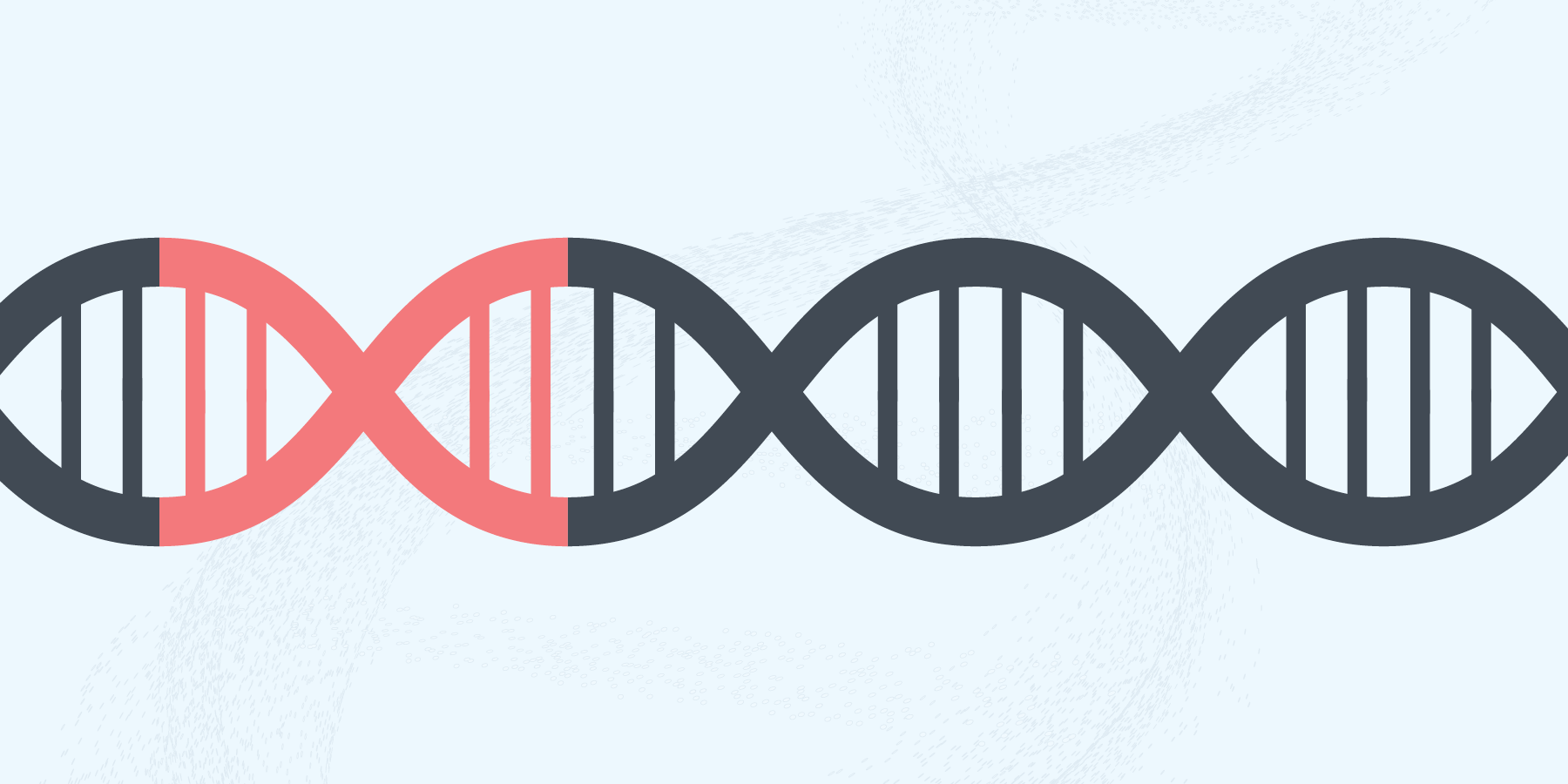 Illustration of a double helix and DNA
