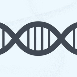 Illustration of a double helix and DNA