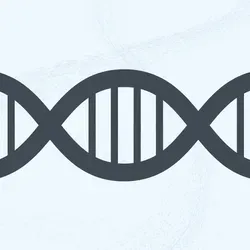 Illustration of a double helix and DNA