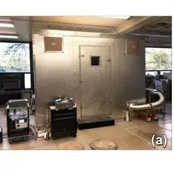 The environmental test chamber where researchers conducted air purifier experiments