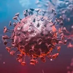 Illustration of the novel sars-cov-2 virus particle