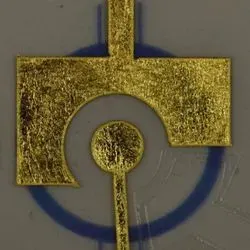 Photo of an inexpensive electrode made from gold leaf 