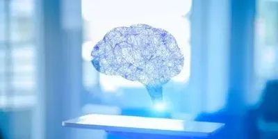 Illustration of a human brain draw with lots of lines and connections