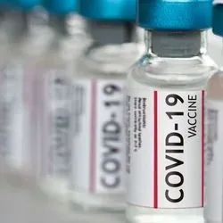 Image of covid-19 vaccines in bottles