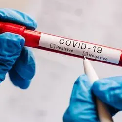 Health care professional running a covid test