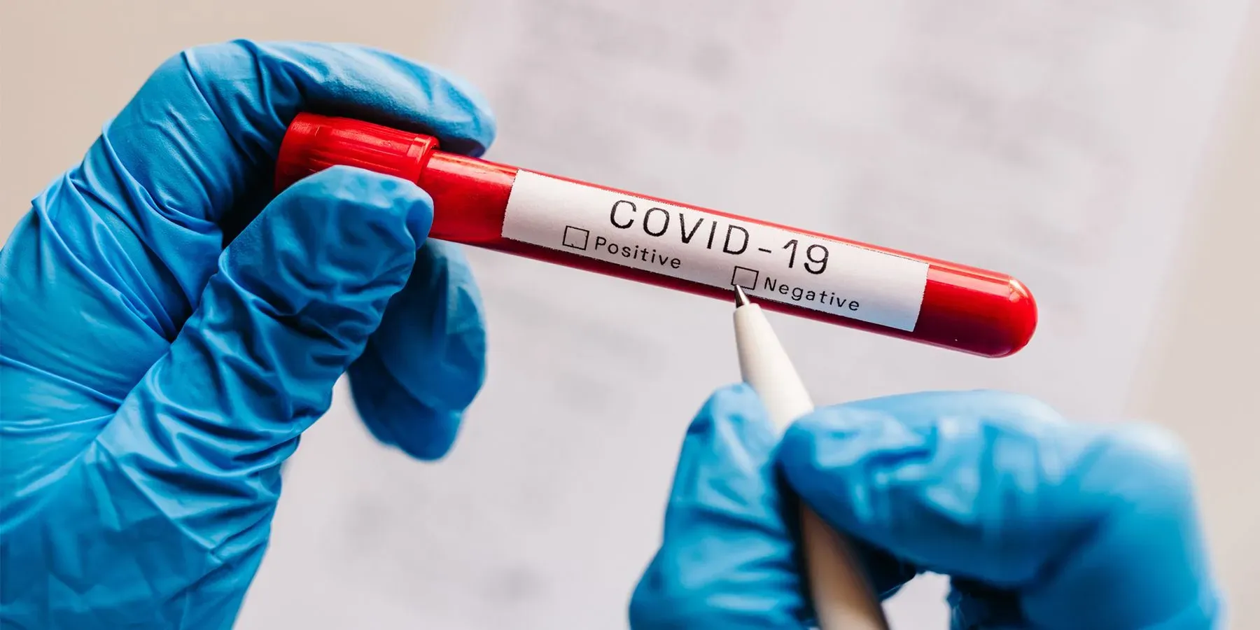 Health care professional running a covid test