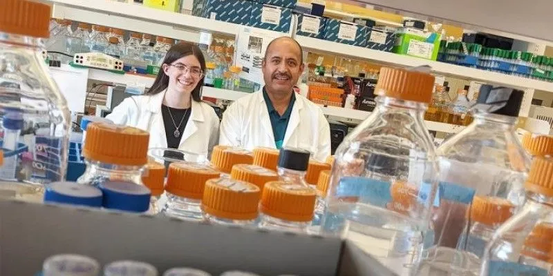 When the coronavirus pandemic struck, Nebraska's Katherine LaTourrette (left) and her doctoral adviser, Hernan Garcia-Ruiz, were busy researching plant viruses. The lab responded by turning its analytical tools to the study of betacoronaviruses, which include the COVID-19-causing SARS-CoV-2.