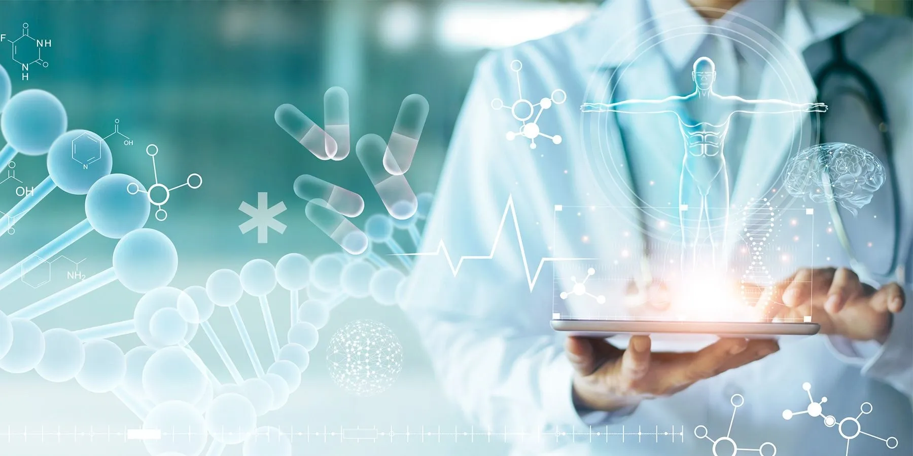 Researcher analyzing patient data