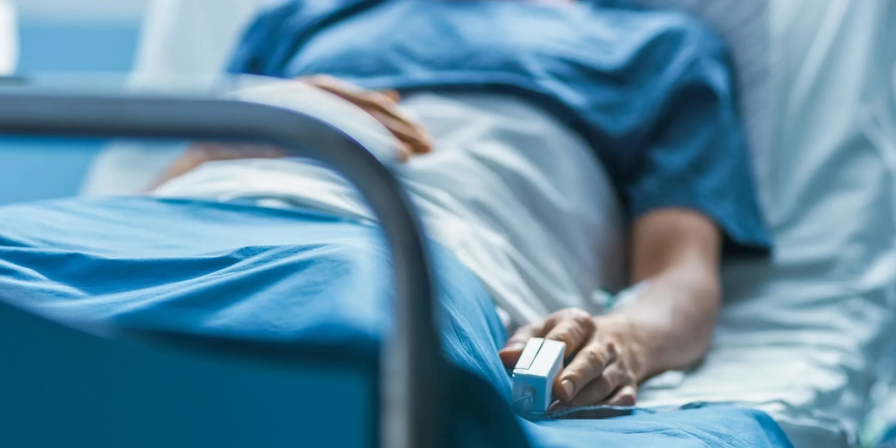 Patient in hospital bed