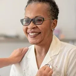 Woman getting her heart checked