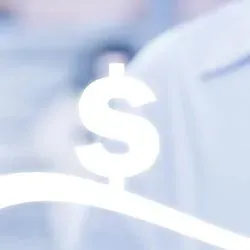 Photo of a lab professional next to a diagram showing increase earnings