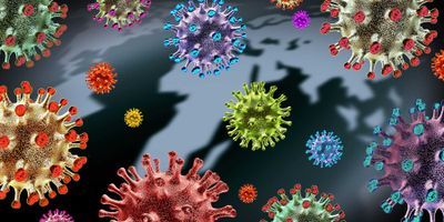 Representation of different COVID-19 variants