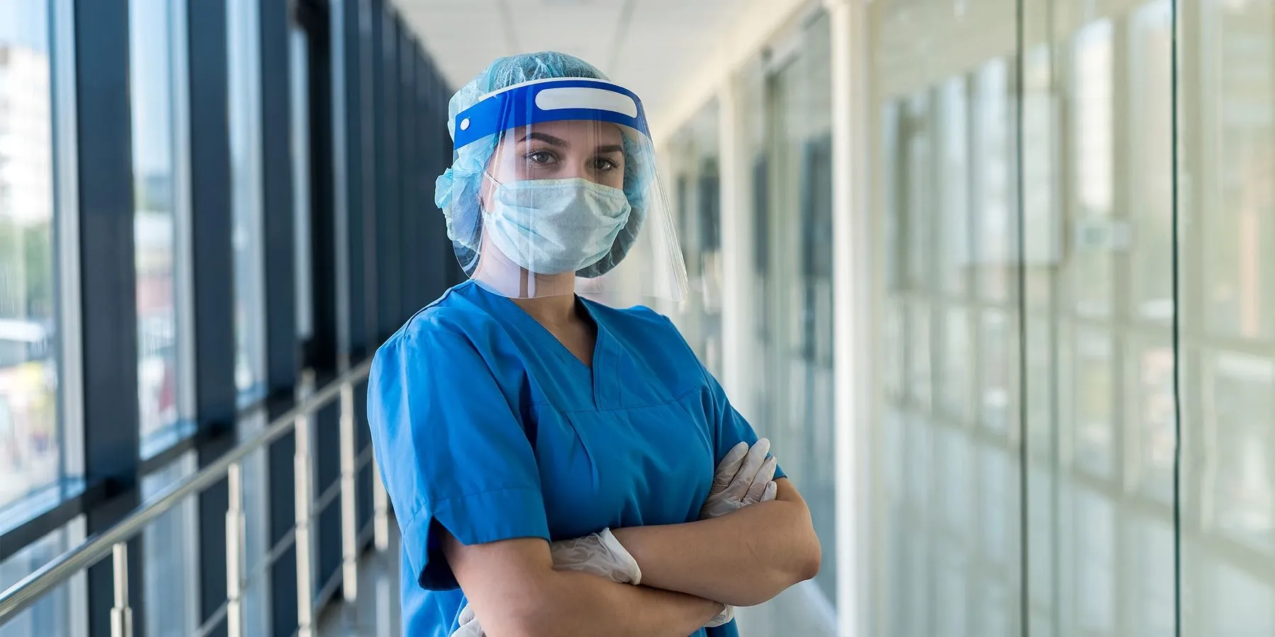 A nurse in PPE