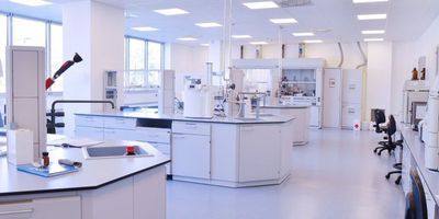 Photo of the inside of a clinical laboratory