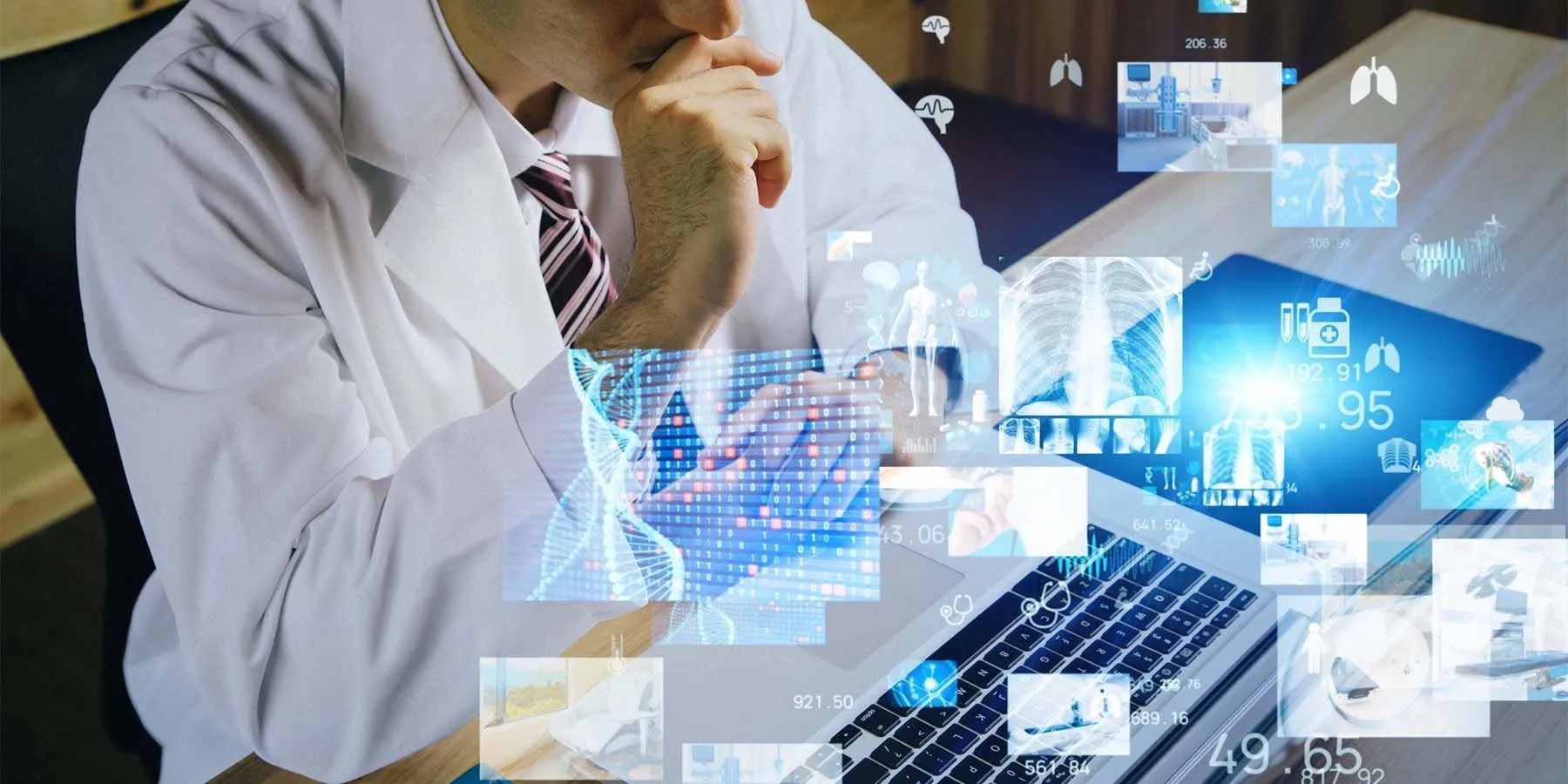 Researcher working at their computer