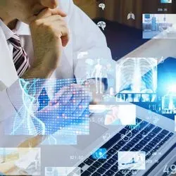Researcher working at their computer