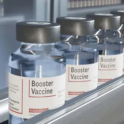 Vials of booster vaccine 