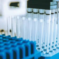 Photo of an automated next-generation sequencing sample library prep platform