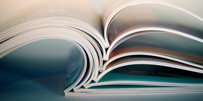 A stack of open biomedical journals