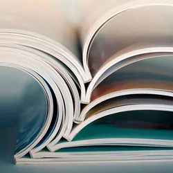 A stack of open biomedical journals