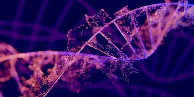 Illustration of a strand of DNA, which would undergo genetic profiling via NGS