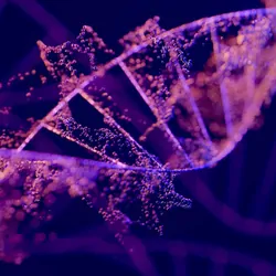 Illustration of a strand of DNA, which would undergo genetic profiling via NGS
