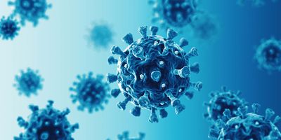 Computer image of COVID-19 virus