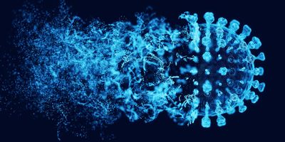 Illustration of the COVID-19 virus for which the CRISPR-based SARS-CoV-2 assay was developed.