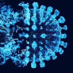 Illustration of the COVID-19 virus for which the CRISPR-based SARS-CoV-2 assay was developed.