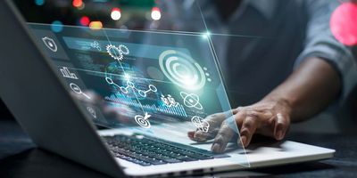 Person typing on a computer