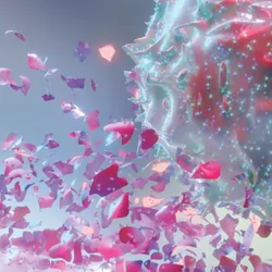 3D rendering of immune responses during cancer therapy.
