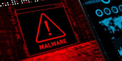 Photo of a malware attack on a clinical lab system.
