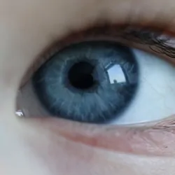 Close up on a childs eye 