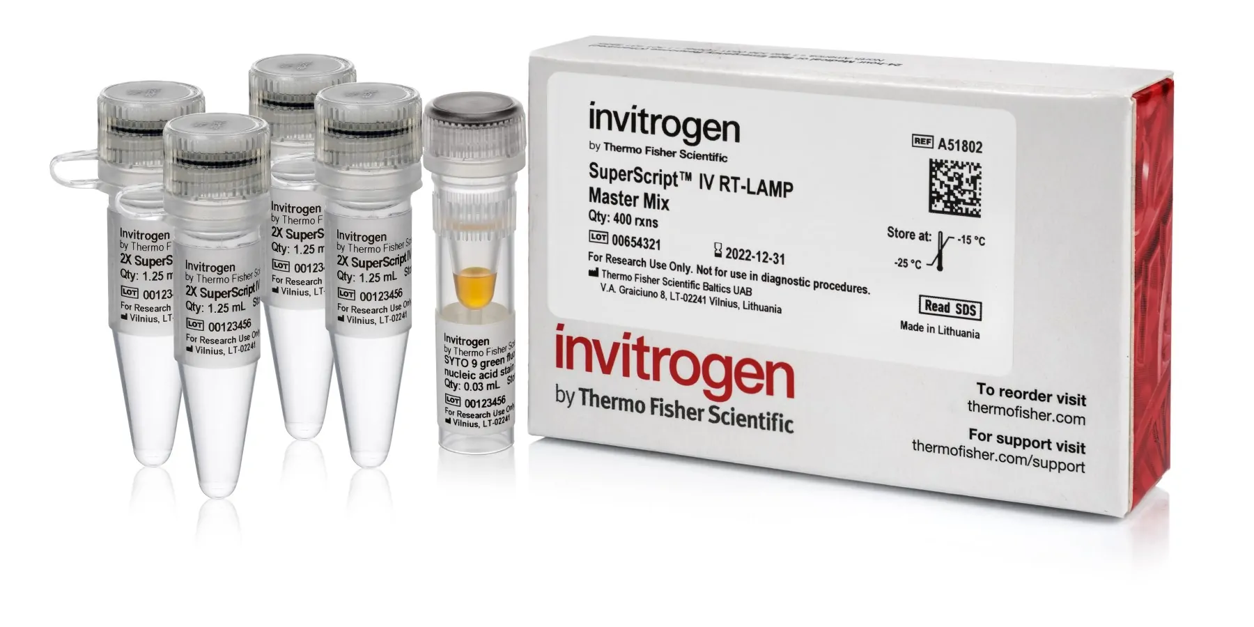 RT-LAMP test on white background