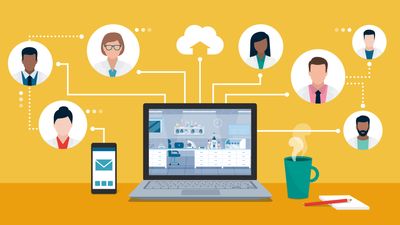 Illustration of a cloud-based clinical lab monitoring platform.