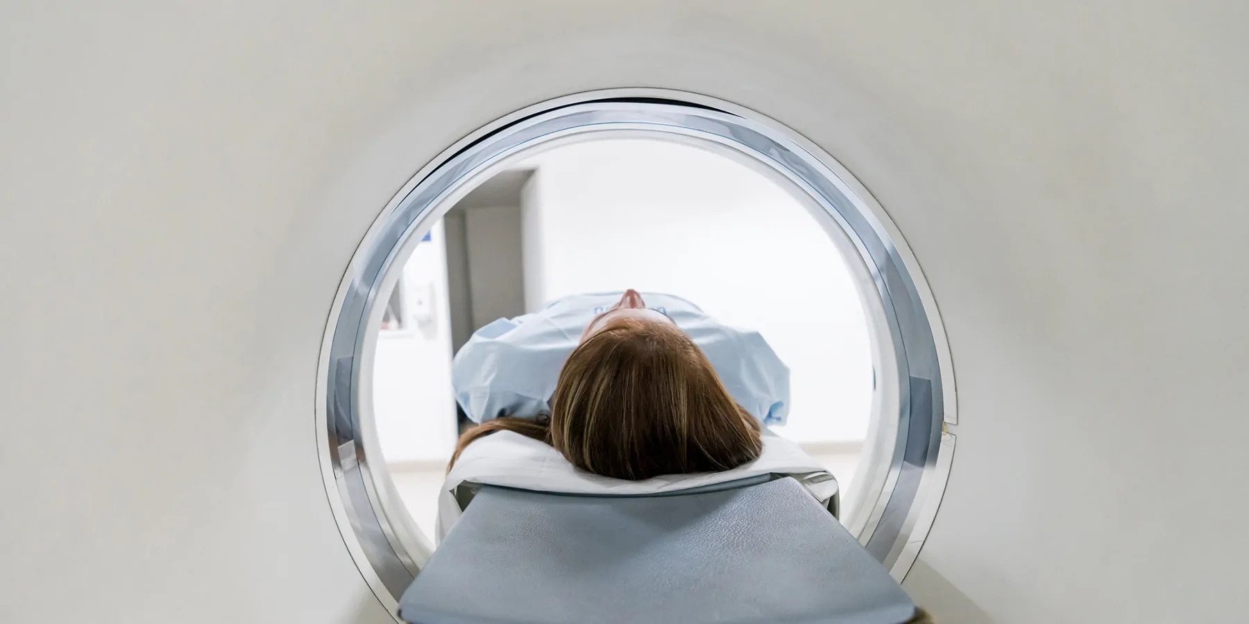 Women patient in an MRI machine