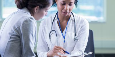 Doctor consulting with a patient