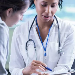 Doctor consulting with a patient
