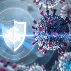 Illustration of the coronavirus.