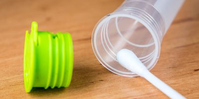 Tube and cotton swab for collecting saliva