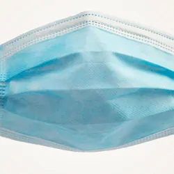 Medical mask on a white background