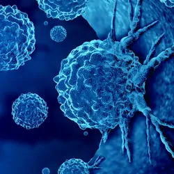 Computer render of cancer cells
