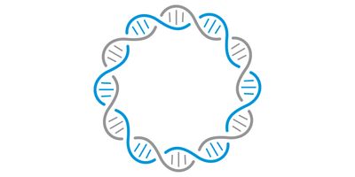 Simple illustration of DNA chain circle