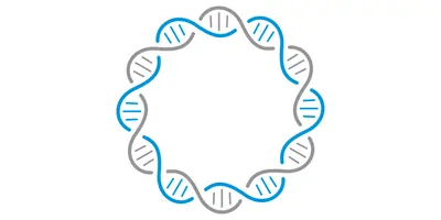 Simple illustration of DNA chain circle