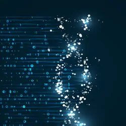 DNA strand made of binary code